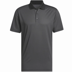 SustainableManufacturing Slim Silhouette adidas Ottoman Polo Shirt - Black/Grey Six