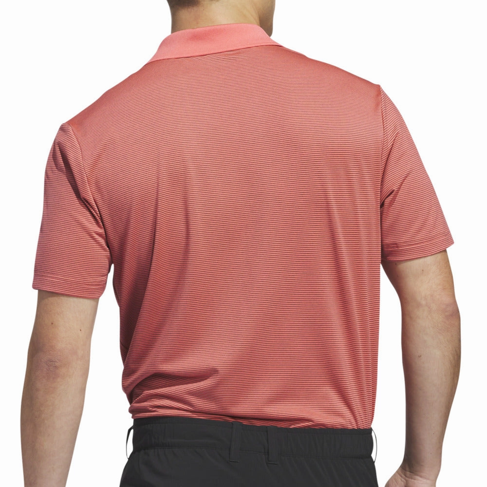 Double Stitched Seams Premium Cotton Blend adidas Ottoman Polo Shirt - Preloved Scarlet/Charcoal
