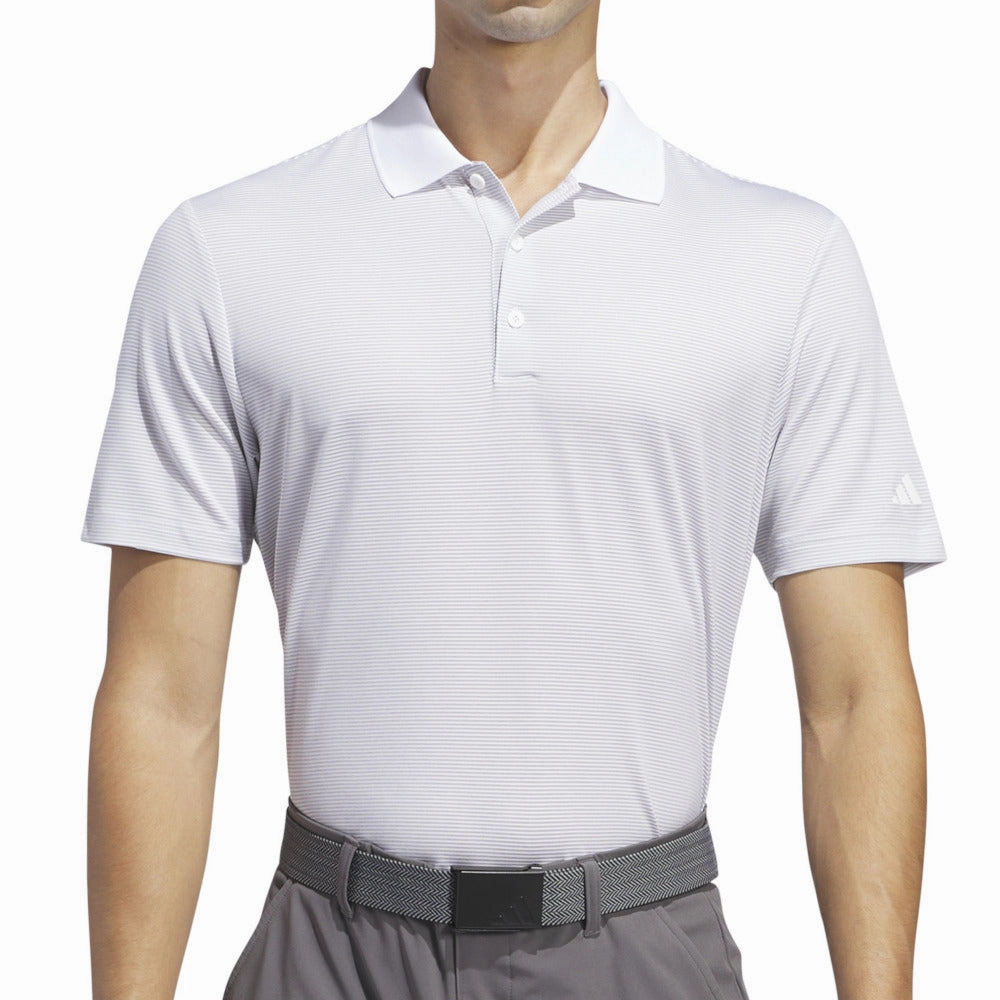Weekend Wardrobe Floral Pattern adidas Ottoman Polo Shirt - White/Grey Two