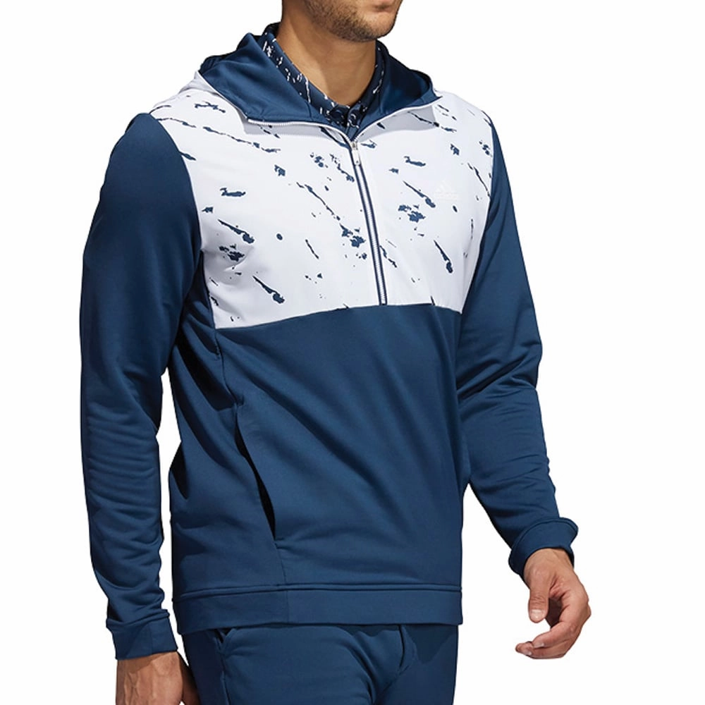 adidas Primeblue COLD.RDY 1/4 Zip Pullover - Crew Navy/White Logo Emblem