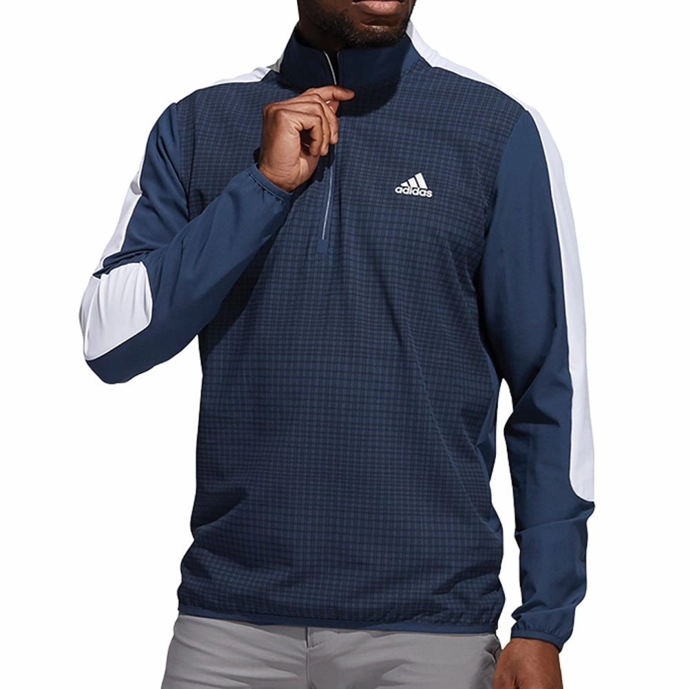 product sustainability impact right for formal events adidas Primegreen Printed Quarter-Zip Sweatshirt - Crew Navy/Black