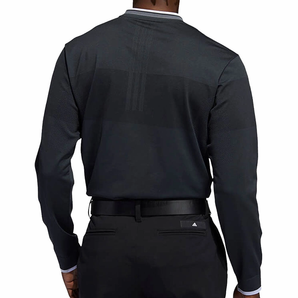 Simple Comfort Reinforced Shoulder Stitching adidas Primeknit Long Sleeve Shirt - Carbon/Black