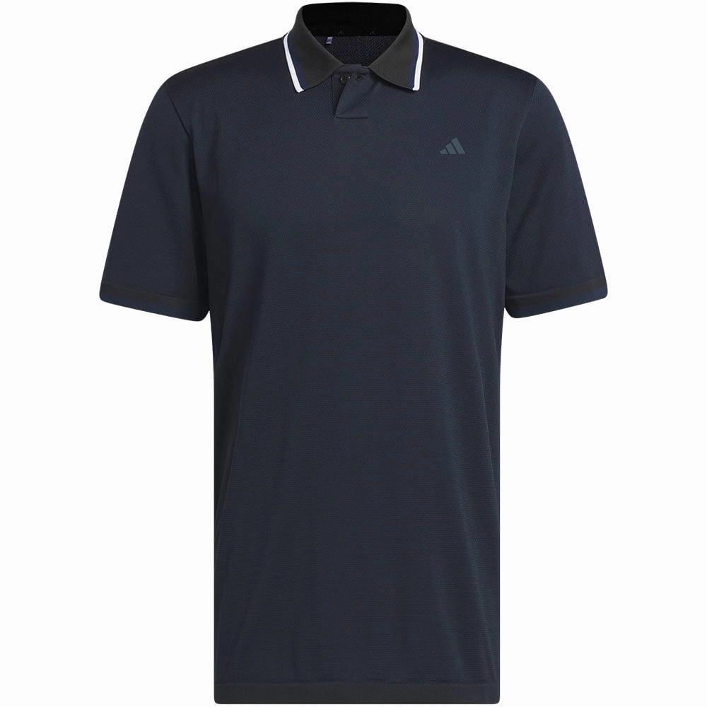 On-the-Go Comfort Sleep adidas Primeknit Polo Shirt - Black/Collegiate Navy