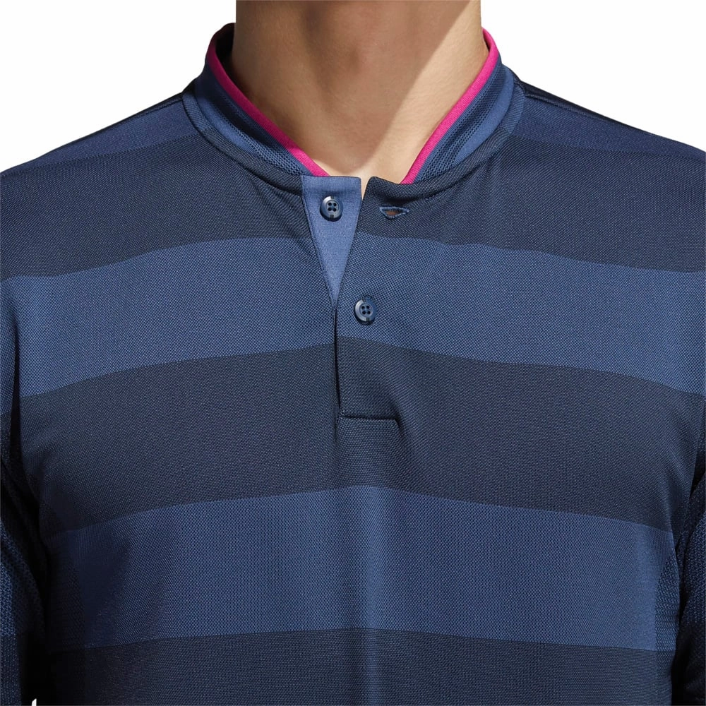 adidas Primeknit Stretch Polo Shirt - Crew Navy/Night Indigo weekday wear