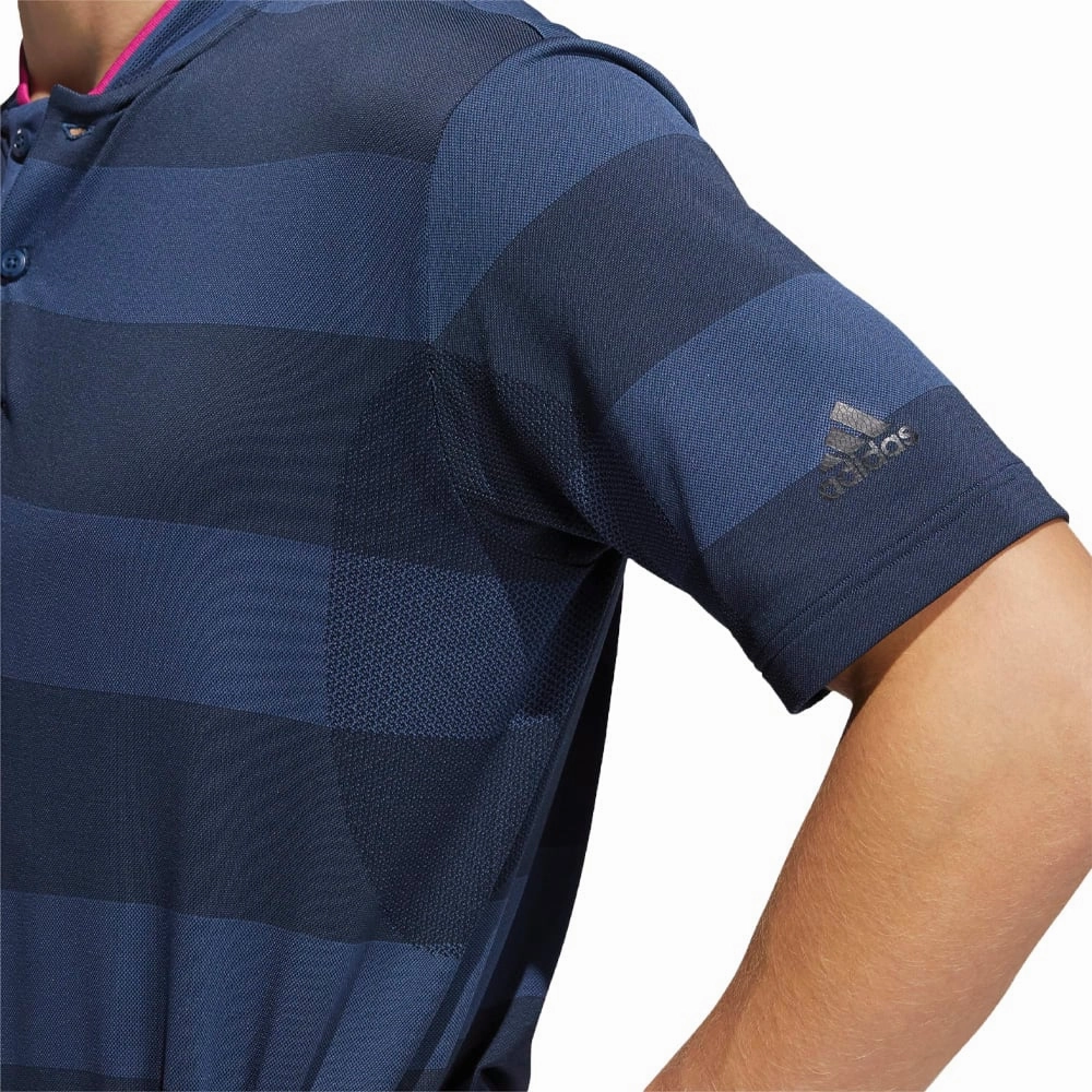 Chafe Free Armhole adidas Primeknit Stretch Polo Shirt - Crew Navy/Night Indigo
