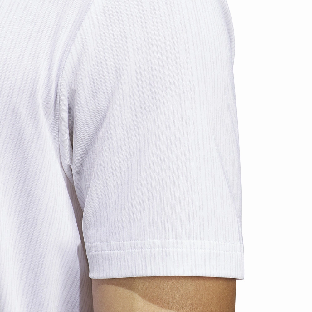 adidas Sport Stripe Polo Shirt - White/Grey Two Summer Casual Travel Trend
