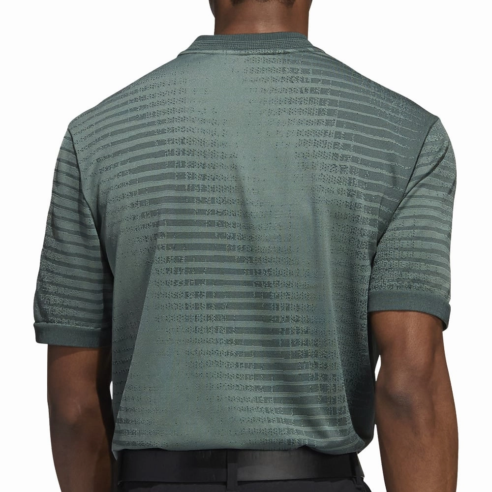 Fit For Movement Light Trend adidas Statement Seamless Polo Shirt - Shadow Green/Traditional Green
