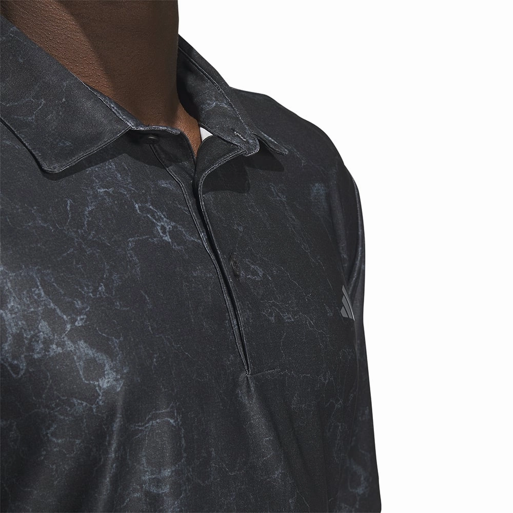 adidas Sun Energy Polo Shirt - Black Everyday Fashion Look VintageWash