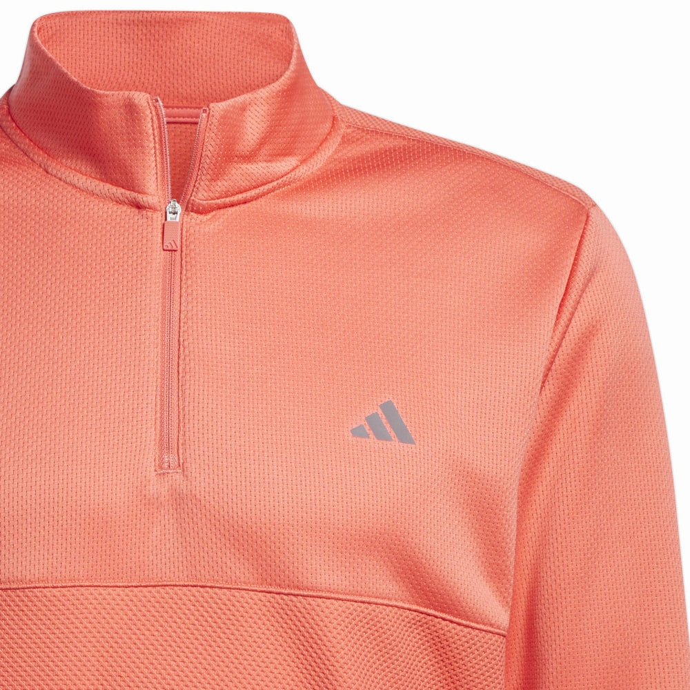 adidas Textured 1/4 Zip Pullover - Preloved Scarlet Blend product group cooperation