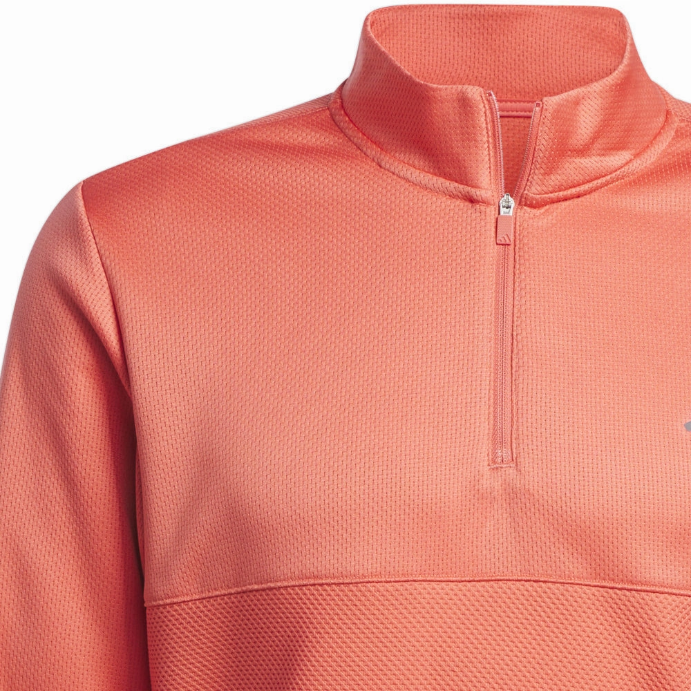 product formal casual harmony adidas Textured 1/4 Zip Pullover - Preloved Scarlet