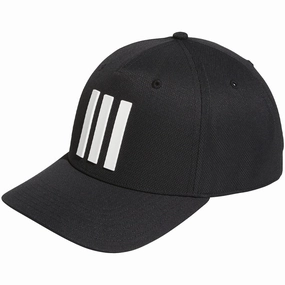 Understated Charm Sun Protection adidas Tour 3 Stripe Cap - Black/White