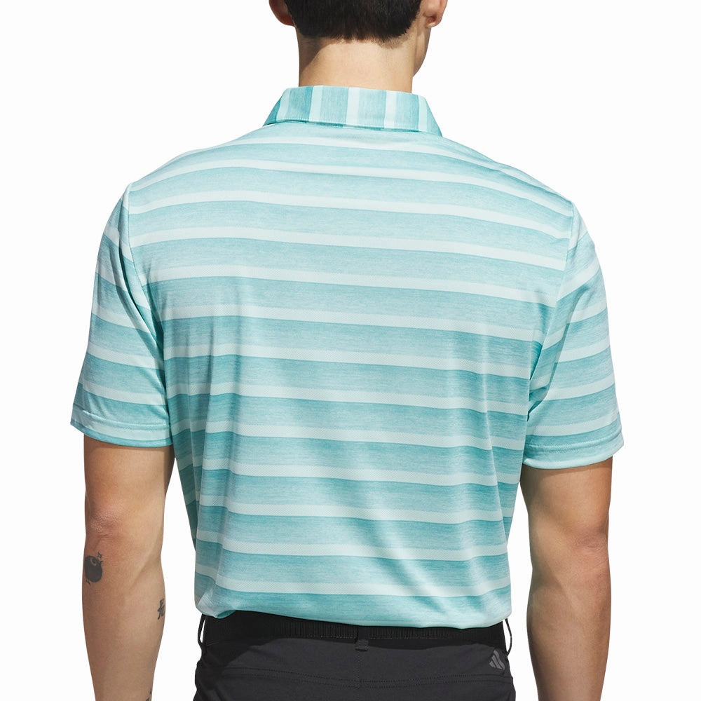 Comfortable Wear adidas Two-Colour Stripe Polo Shirt - Mint Ton/Semi Flash Aqua