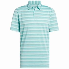 Versatile Style Trend Easygoing Wear adidas Two-Colour Stripe Polo Shirt - Mint Ton/Semi Flash Aqua