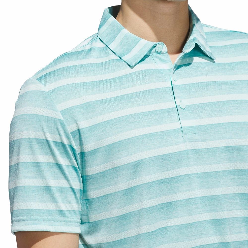 Customer Favorite Lightweight Feel adidas Two-Colour Stripe Polo Shirt - Mint Ton/Semi Flash Aqua