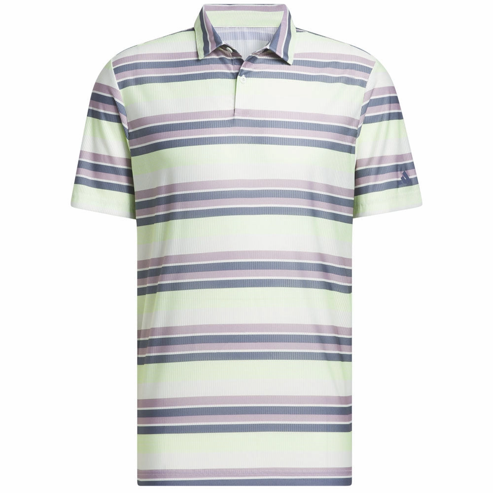adidas Ult365 Heat.Rdy Stripe Polo Shirt - Green Spark Flattering Design Elegant and Relaxed