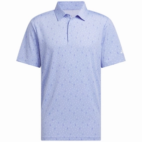 adidas Ultimate365 Allover Print Polo Shirt - Blue Spark Fun Prints