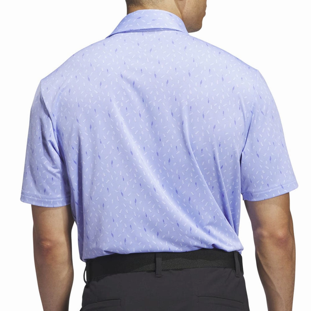 Silk combination adidas Ultimate365 Allover Print Polo Shirt - Blue Spark