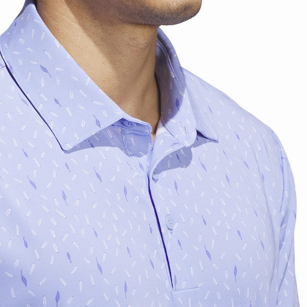 adidas Ultimate365 Allover Print Polo Shirt - Blue Spark Minimalist fashion Everyday Trend
