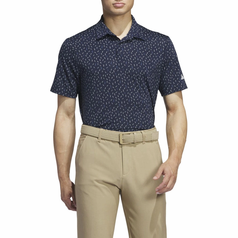 adidas Ultimate365 Allover Print Polo Shirt - Collegiate Navy Chic Casual Wear anti static coating