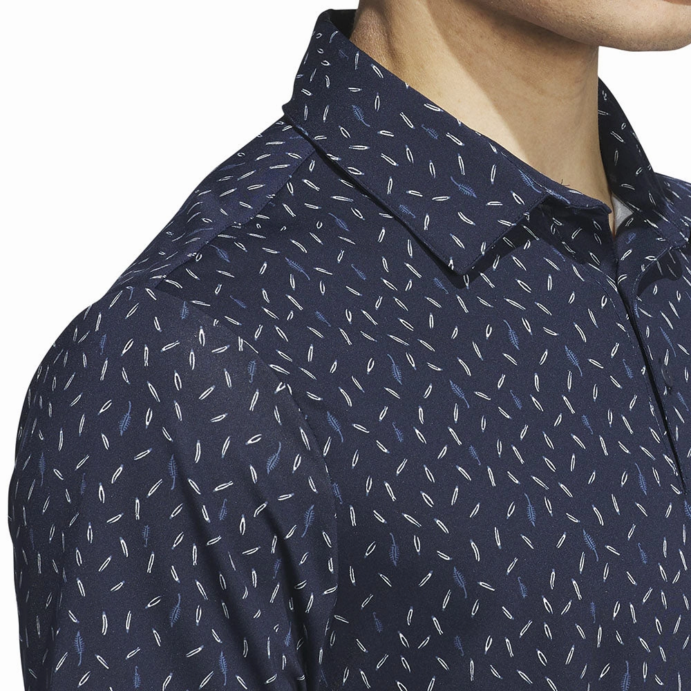 Flattering Cut adidas Ultimate365 Allover Print Polo Shirt - Collegiate Navy