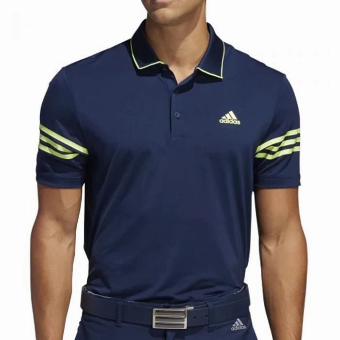 adidas Ultimate365 Blocked Polo Shirt - Collegiate Navy/Solar Yellow Simple Wear