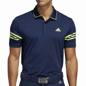 adidas Ultimate365 Blocked Polo Shirt - Collegiate Navy/Solar Yellow Simple Wear