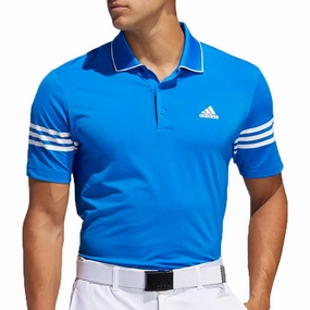 hypoallergenic adidas Ultimate365 Blocked Polo Shirt - Glory Blue/White