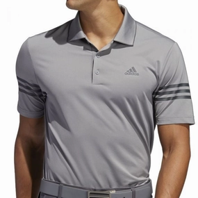 adidas Ultimate365 Blocked Polo Shirt - Grey Three/Grey Five Casual Comfort Fit Wear Resistant Fabric
