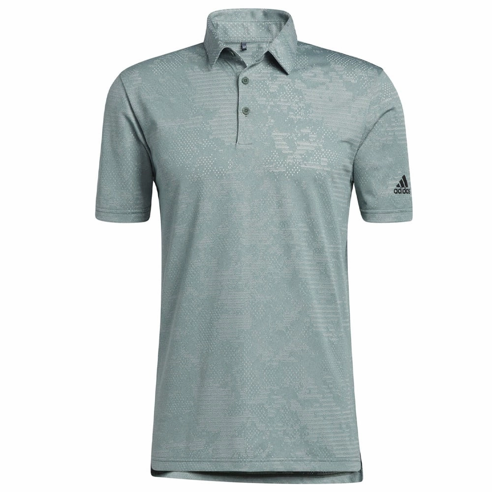 Simple yet stylish adidas Ultimate365 Camo Polo - Green Oxide/Grey Two