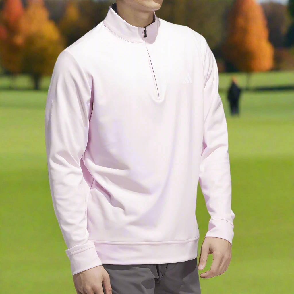 adidas Ultimate365 Classic 1/4 Zip Pullover - Clear Pink Fashion Wearable