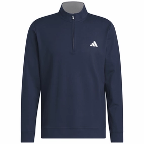 Stretchy adidas Ultimate365 Classic 1/4 Zip Pullover - Collegiate Navy