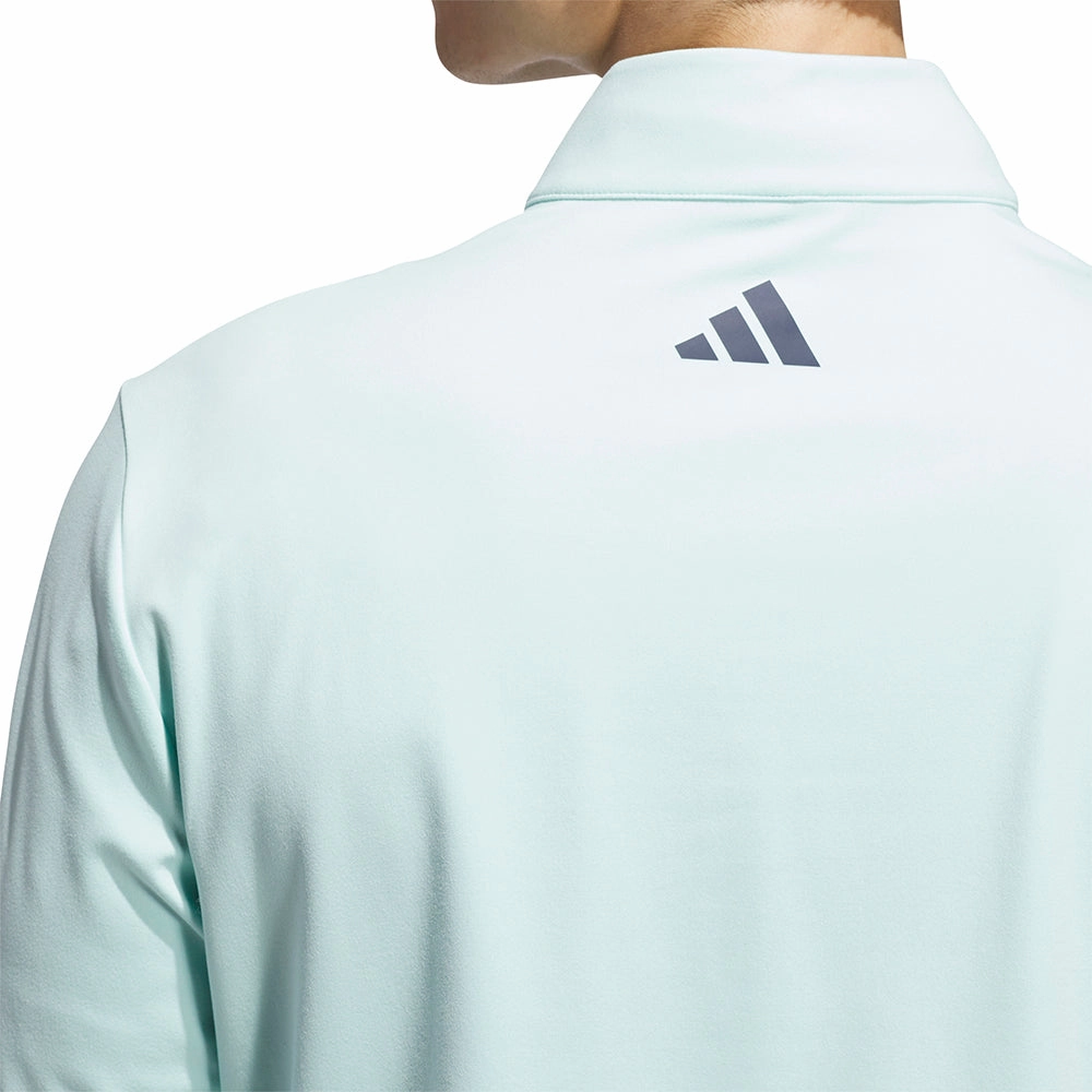 adidas Ultimate365 Classic 1/4 Zip Pullover - Semi Flash Aqua Brand Reputation product herringbone texture