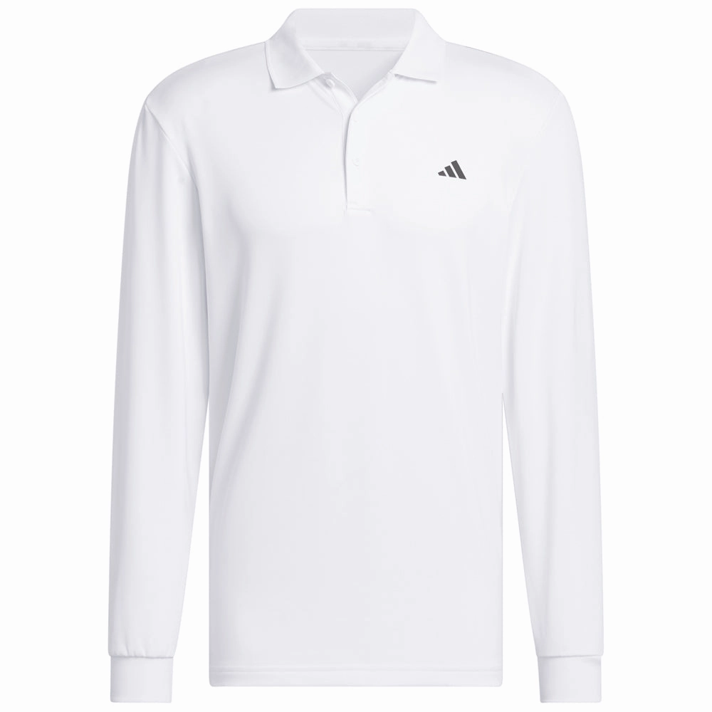 Flattering Design Casual and cool adidas Ultimate365 Cold.rdy Long Sleeve Polo Shirt - White