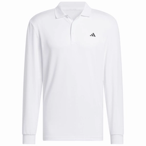 Flattering Design Casual and cool adidas Ultimate365 Cold.rdy Long Sleeve Polo Shirt - White