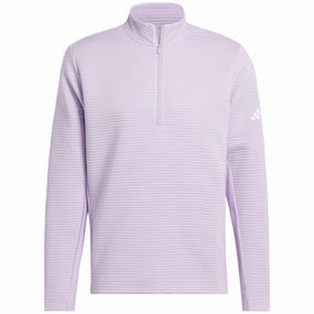 adidas Ultimate365 DWR Textured 1/4 Zip Arm Logo Sweatshirt - Powder Plum Yoga wear