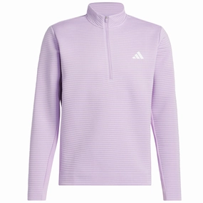 adidas Ultimate365 DWR Textured 1/4 Zip Chest Logo Sweatshirt - Powder Plum product packaging