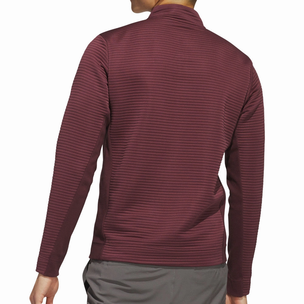 adidas Ultimate365 Dwr Textured 1/4 Zip Pullover - Aurora Ruby Breathable Design
