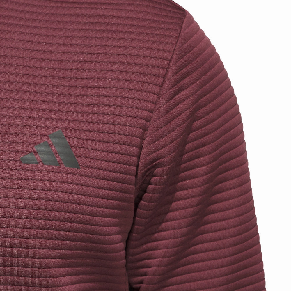 adidas Ultimate365 Dwr Textured 1/4 Zip Pullover - Aurora Ruby bead accents