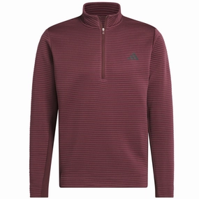 adidas Ultimate365 Dwr Textured 1/4 Zip Pullover - Aurora Ruby Core Comfort