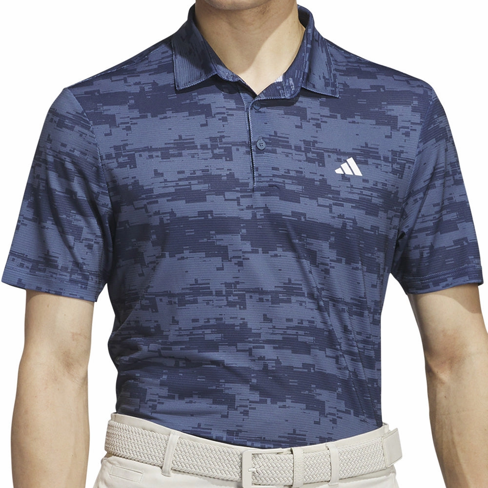 Casual Vibes sporty and comfortable adidas Ultimate365 HEAT.RDY Stripe Polo Shirt - Preloved Ink/Collegiate Navy