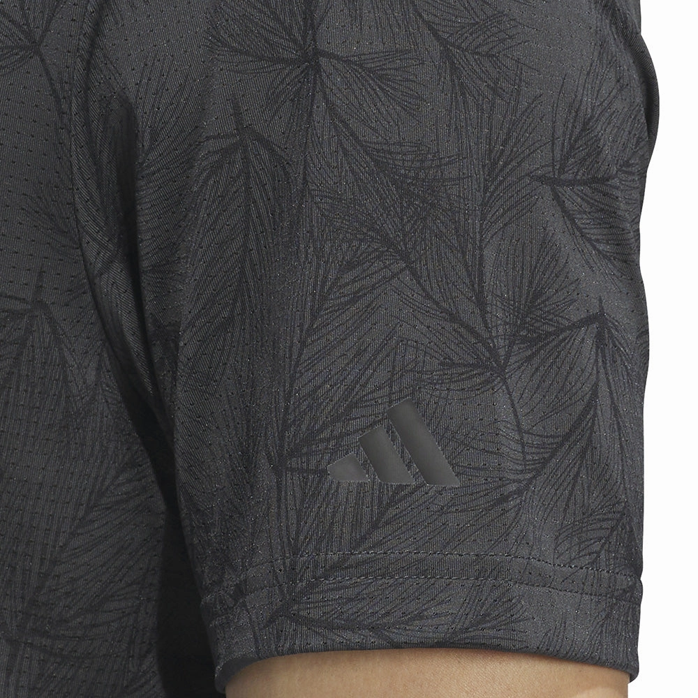 Effortless Wear adidas Ultimate365 Mesh Print Polo Shirt - Carbon/Black