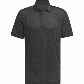 Stylish Fit Unisex style adidas Ultimate365 Mesh Print Polo Shirt - Carbon/Black