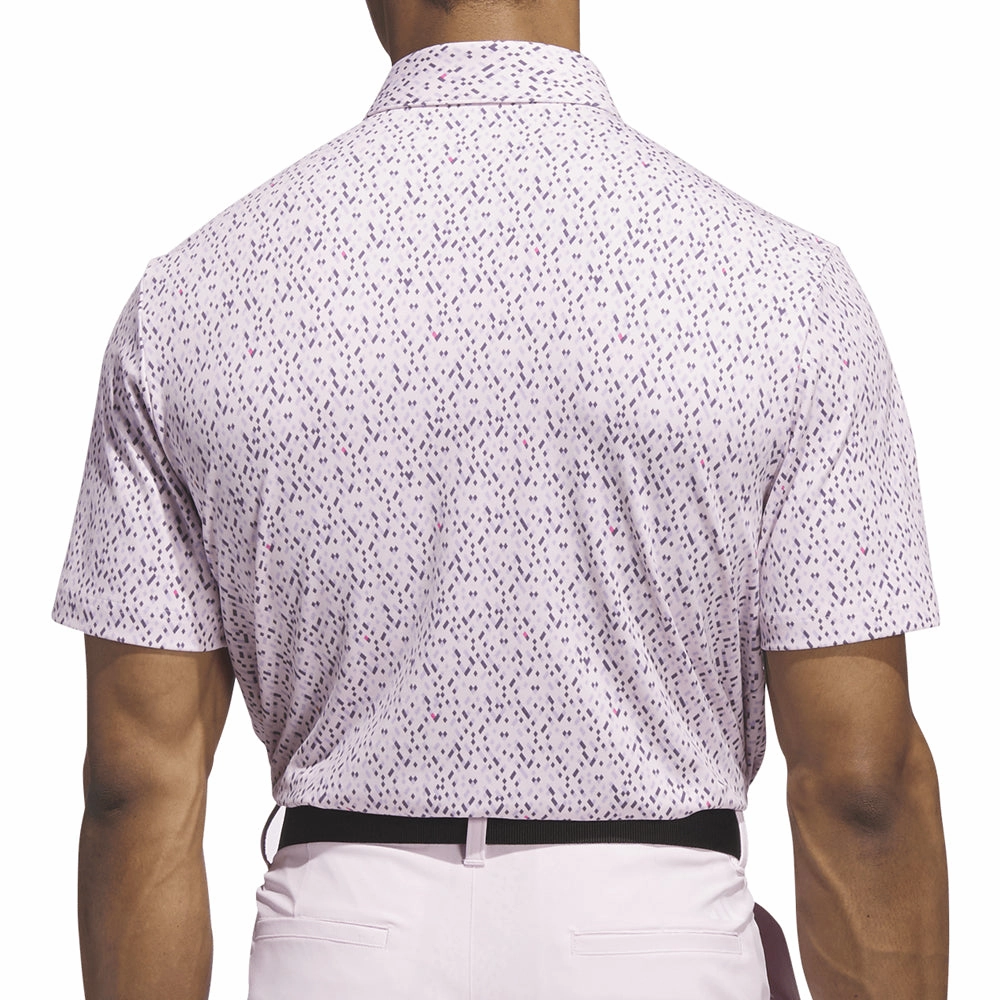 adidas Ultimate365 Micro Argyle Polo Shirt - Clear Pink/Preloved Violet Easter