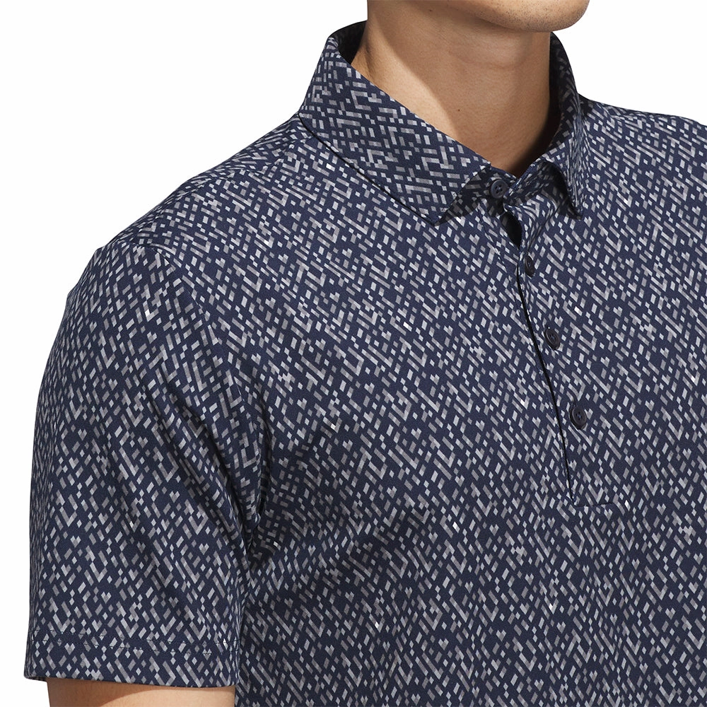 Classic Outfit adidas Ultimate365 Micro Argyle Polo Shirt - Collegiate Navy/Grey Three
