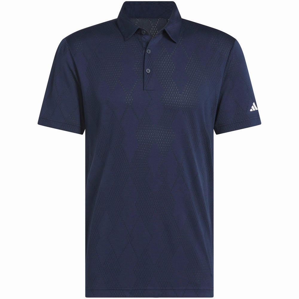 adidas Ultimate365 Micro Texture Polo Shirt - Collegiate Navy Chill Vibe Slim Fit Cut