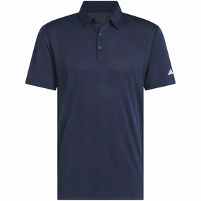 adidas Ultimate365 Micro Texture Polo Shirt - Collegiate Navy Chill Vibe Slim Fit Cut