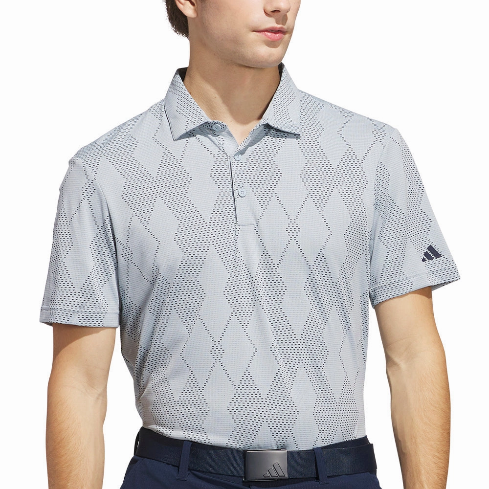 adidas Ultimate365 Micro Texture Polo Shirt - Wonder Blue color blocking Summer Essential