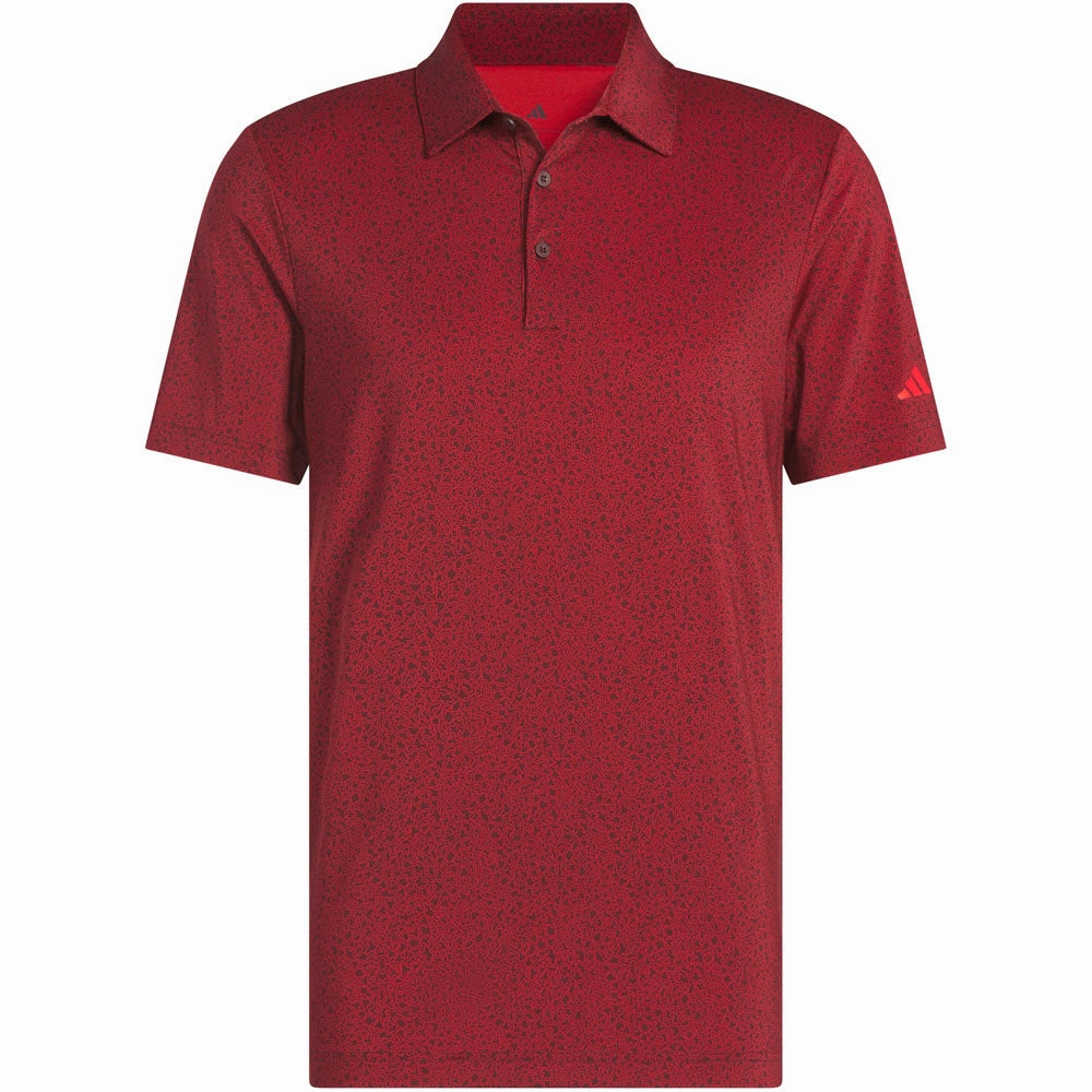 adidas Ultimate365 Mini Bunker Polo Shirt - Aurora Ruby Versatile Layering Piece Thermal Regulating Layer