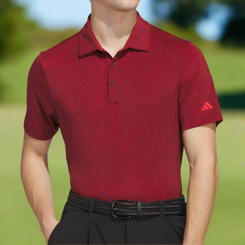 adidas Ultimate365 Mini Bunker Polo Shirt - Aurora Ruby Outdoor Ready