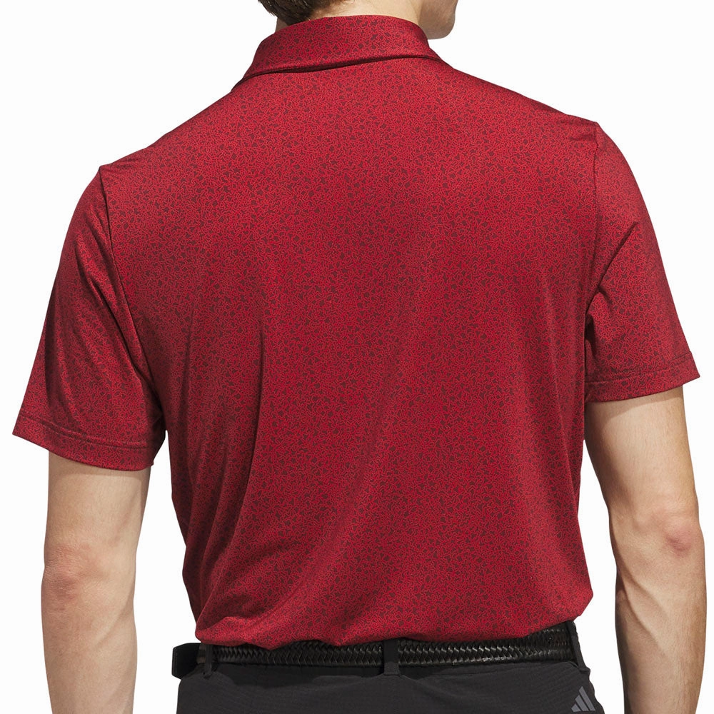 adidas Ultimate365 Mini Bunker Polo Shirt - Aurora Ruby Hydrophobic coating Fresh Style Trend